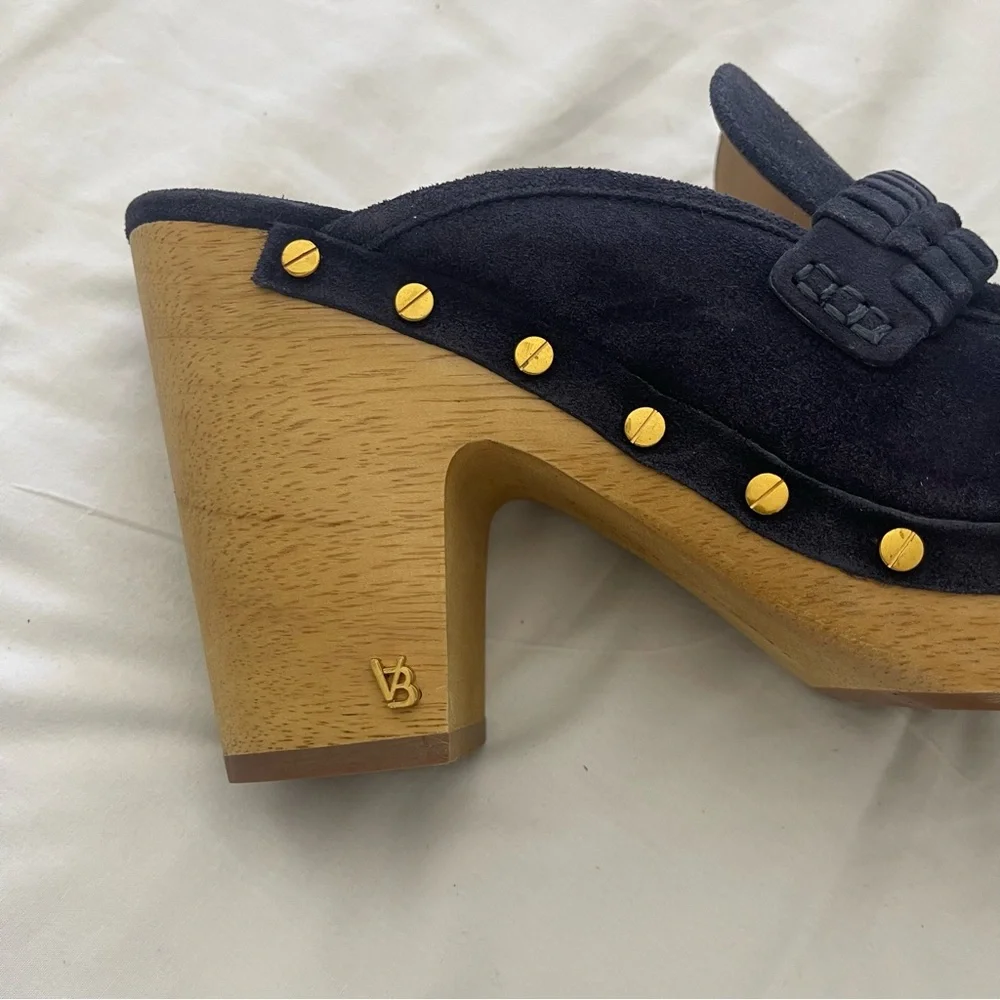 Veronica Beard Navy Clogs - Picture 7 of 14
